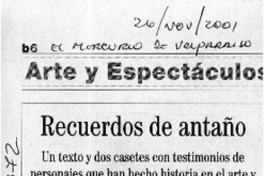 Recuerdos de antaño  [artículo]