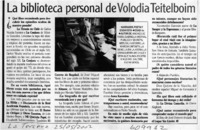 La biblioteca personal de Volodia Teitelboim  [artículo]