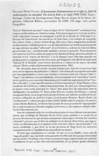 El pensamiento latinoamericano en el siglo XX  [artículo] Carlos Ossandón B.