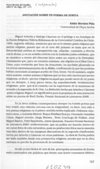 Anotación sobre poema de Zurita  [artículo] Eddie Morales Piña