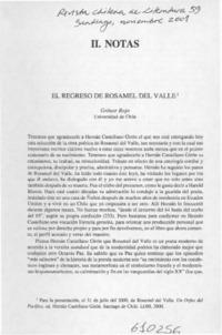 El regreso de Rosamel del Valle