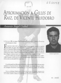 Aproximación a Gilles de raíz, de Vicente Huidobro