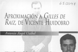 Aproximación a Gilles de raíz, de Vicente Huidobro