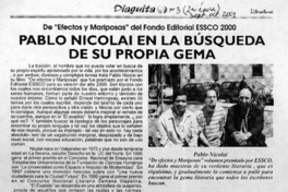 Pablo Nicolai en la búsqueda de su propia gema  [artículo]