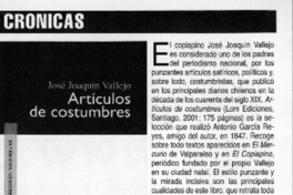 Artículos de costumbres  [artículo] Rodrigo Pinto