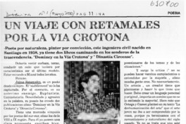 Un viaje con Retamales por la vía crotona  [artículo]