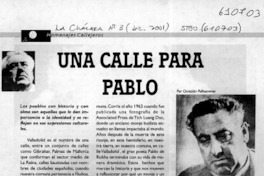 Una calle para Pablo  [artículo]