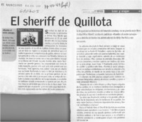 El sheriff de Quillota  [artículo]