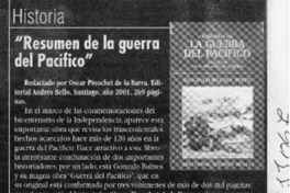 "Resumen de la guerra del Pacífico"  [artículo] Susana Bravo