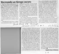 Recreando un tiempo oscuro  [artículo] Ramón Díaz Eterovic