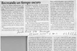 Recreando un tiempo oscuro  [artículo] Ramón Díaz Eterovic