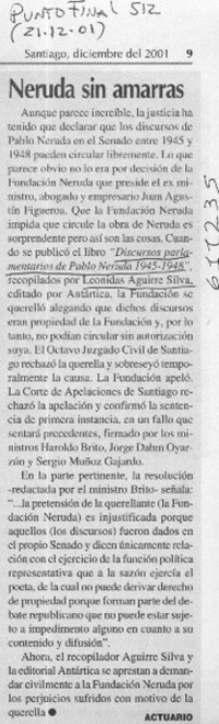 Neruda sin amarras  [artículo] Actuario