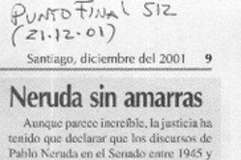 Neruda sin amarras  [artículo] Actuario