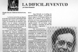 La difícil juventud  [artículo] Jaime Retamales