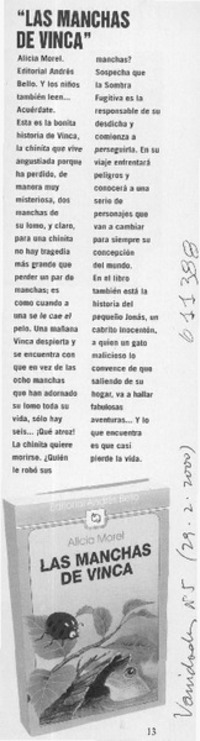 "Las manchas de vinca"  [artículo]