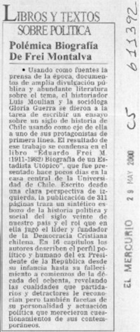 Polémica biografía de Eduardo Frei Montalva  [artículo]