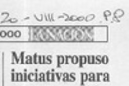 Matus propuso iniciativas para libre expresión  [artículo]