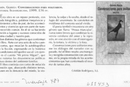 Conversaciones para solitarios  [artículo] Cristián Rodríguez
