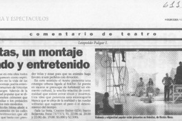 Animitas, un montaje delicado y entretenido  [artículo] Leopoldo Pulgar