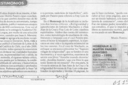 Homenaje a Martín Panero Mancebo (1922-1999)  [artículo] María Teresa Salinas D.