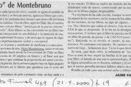 "Escrito" de Montebruno  [artículo] Jaime Valdivieso B.