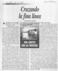 Cruzando la fina línea  [artículo] Magdalena Muñoz