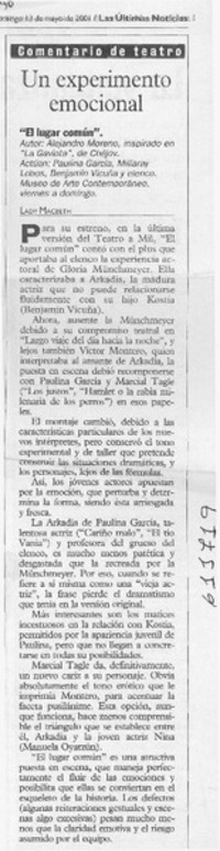 Un experimento emocional  [artículo] Lady Macbeth