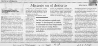 Misterio en el desierto