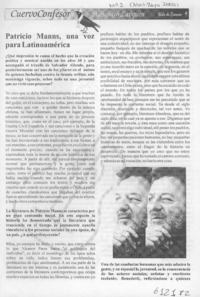 Patricio Manns, una voz para Latinoamérica  [artículo]