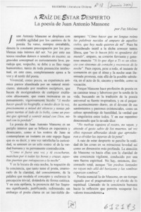 A raíz de estar despierto  [artículo] Paz Molina