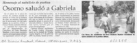 Osorno saludó a Gabriela  [artículo]