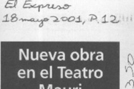 Nueva obra en el Teatro Mauri  [artículo]