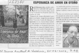 Esperanza de amor en otoño  [artículo]