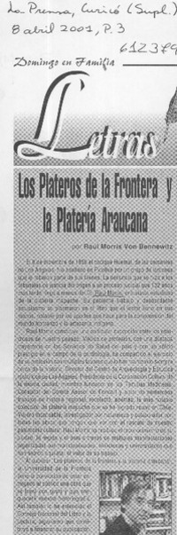 Los plateros de la frontera y la platería araucana  [artículo]
