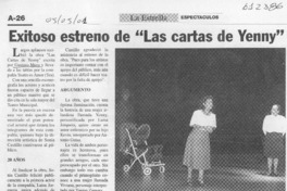 Exitoso estreno de "Las cartas de Yenny"  [artículo]