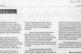 Editorial  <artículo> Héctor González V.