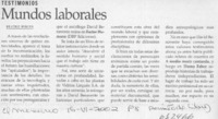Mundos laborales  [artículo] Beatriz Berger
