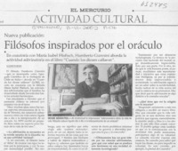 Filósofos inspirados por el oráculo  [artículo] Elizabeth Neira