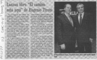 Lanzan libro "El cambio está aquí" de Eugenio Tironi  [artículo]