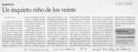 Un inquieto niño de los veinte