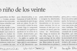 Un inquieto niño de los veinte