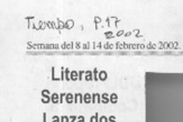 Literato serenense lanza dos obra  [artículo]