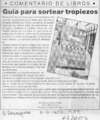 Guía para sortear tropiezos  [artículo] María Loreto Correa
