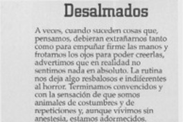 Desalmados  [artículo] Nevenka Vulelija