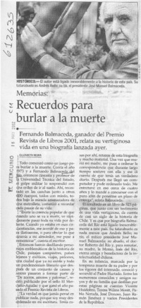 Recuerdos para burlar a la muerte  [artículo] Elizabeth Neira