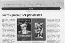 Poetas quieren ser periodistas  [artículo] Mili Rodríguez Villouta