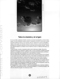 Talca la clasista y el origen  [artículo]