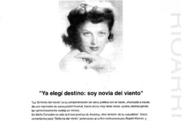 "Ya elegí destino, soy novia del viento"  [artículo]