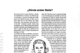 ¿Dónde andas Stella?  [artículo]