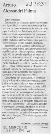 Arturo Alessandri Palma  [artículo] José Miguel Figueroa Canales